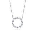 Garance White Hollow Circular Necklace