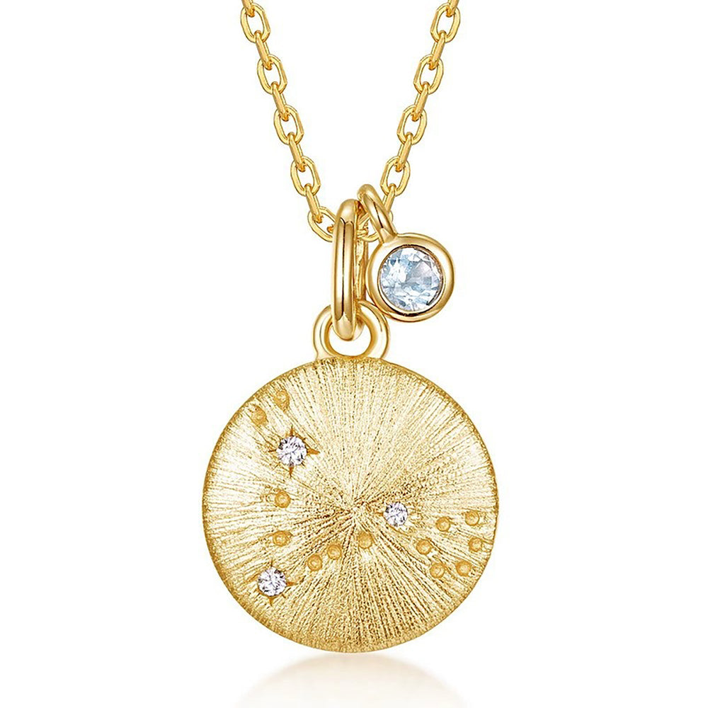 Gémeaux 14K Gold 12 Zodiac Necklace