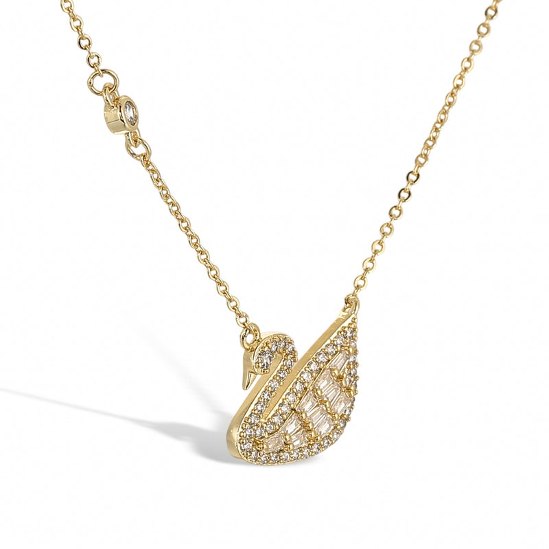 Geneviève 18K Gold Swan Necklace