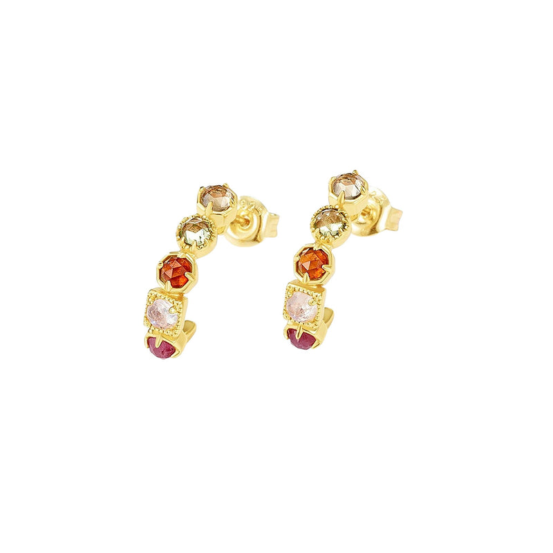 Géraldanne Multicolor Round Earrings