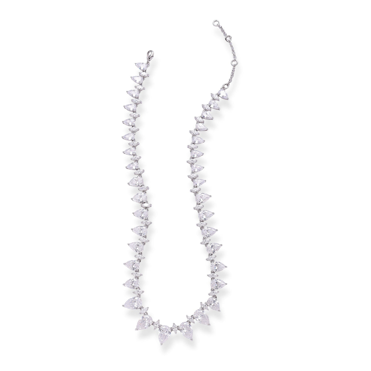 Geraldine White Teardrop Marquise Necklace