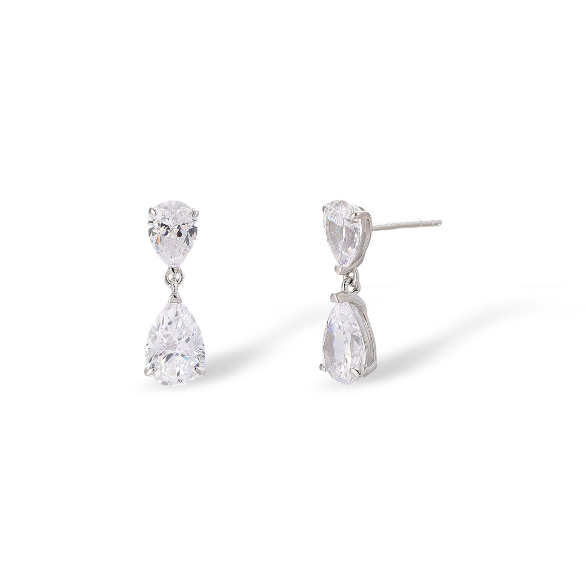 Gerwina White Teardrop Earrings