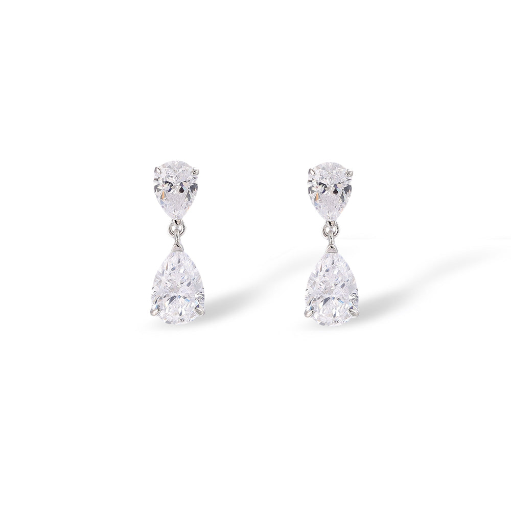 Gerwina White Teardrop Earrings