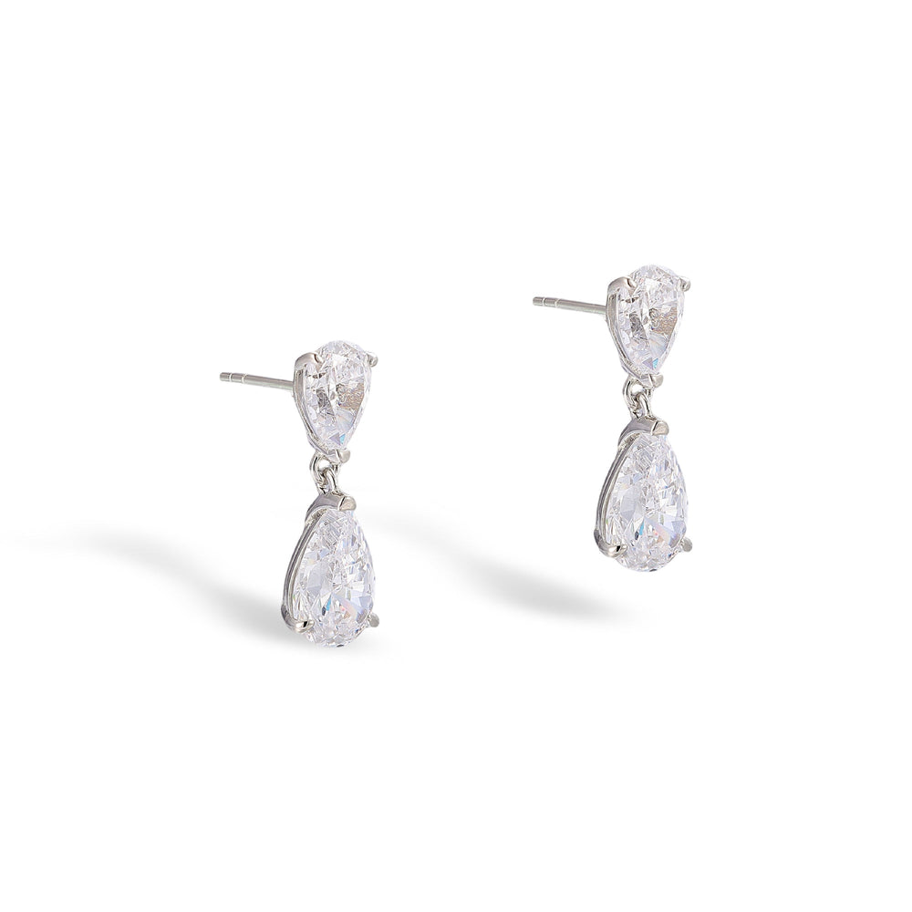 Gerwina White Teardrop Earrings
