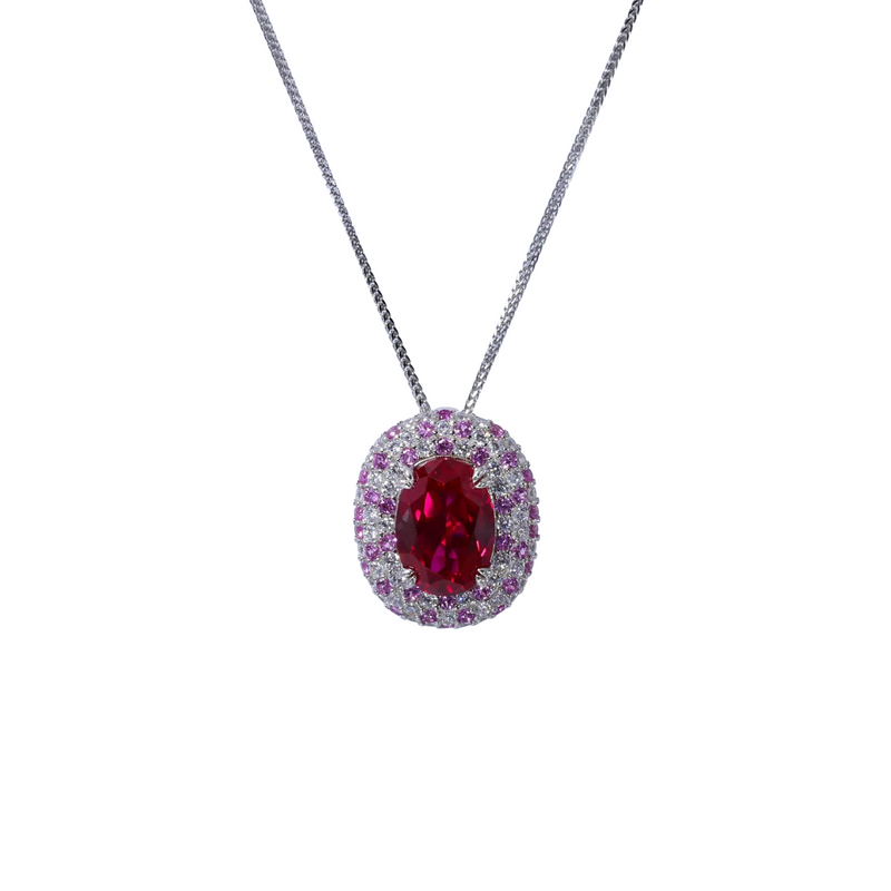 Gidèle Red Oval Necklace