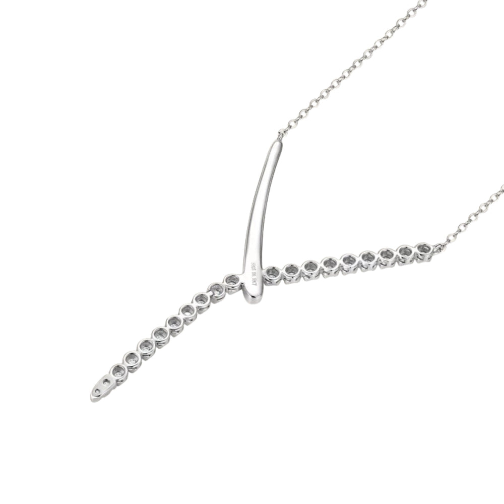 Gilette Y Shape Moissanite Necklace