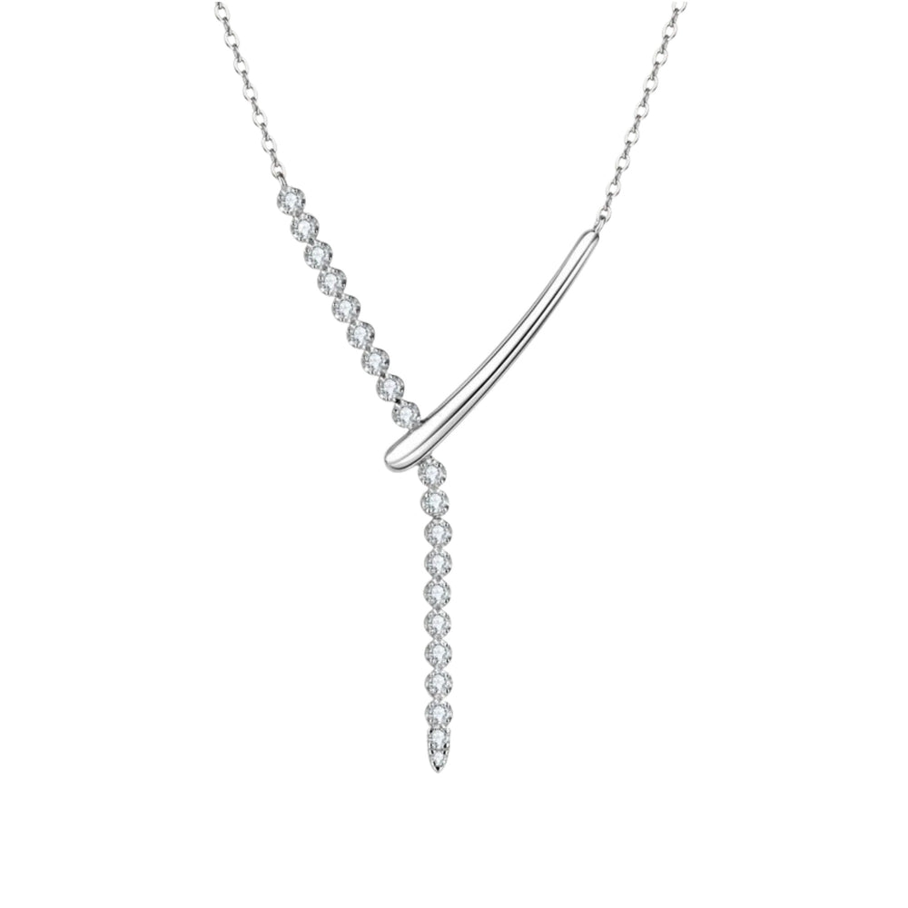 Gilette Y Shape Moissanite Necklace