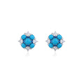 Gisalind Blue Floral Turquoise Earrings