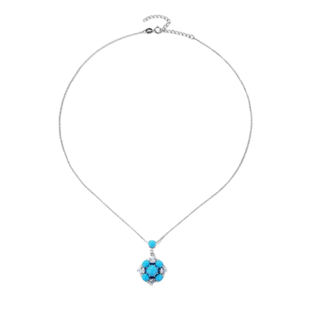 Gisalind Blue Floral Turquoise Necklace