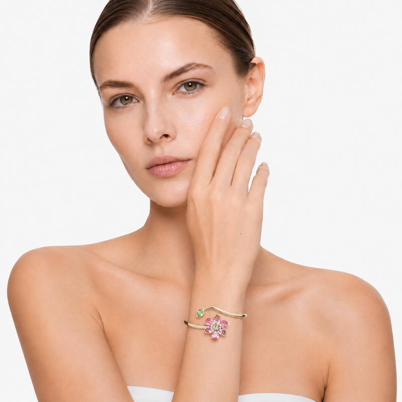 Gisela Multicolor Floral Open Bangle