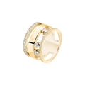 Gislrun 14K Gold Hollow Geometric Ring