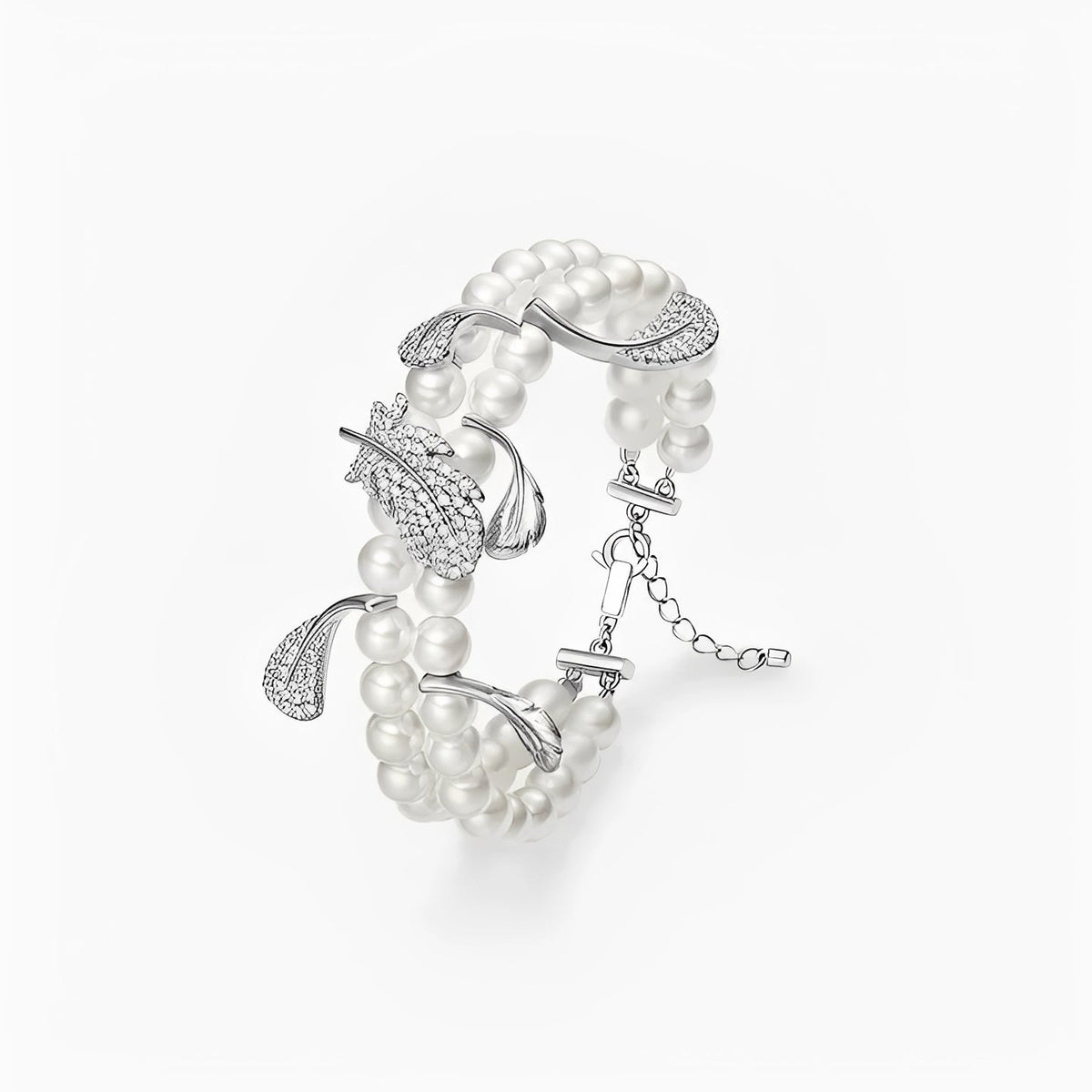 Giswind White Leaf Bracelet