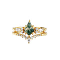 Gitane Moss Triangular Ring Set