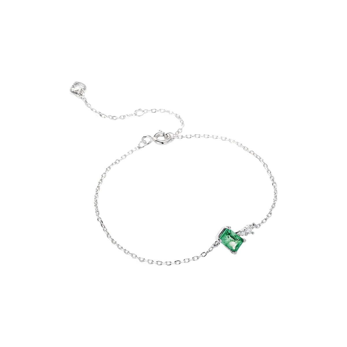 Glawdys Green Moss Rectangular Bracelet