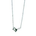 Glawdys Moss Green Rectangular Necklace