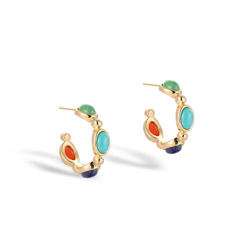 Godeleine Multicolor Oval Earrings