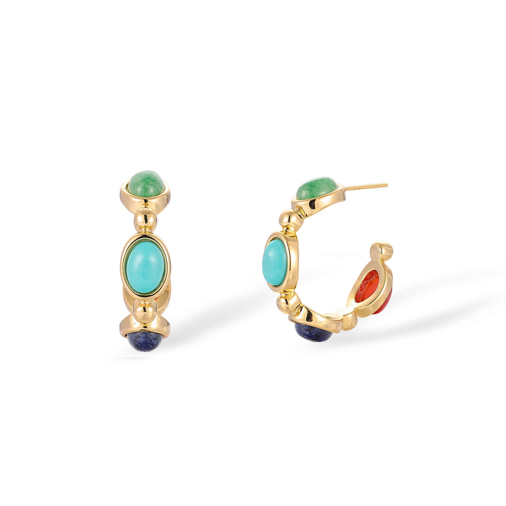 Godeleine Multicolor Oval Earrings