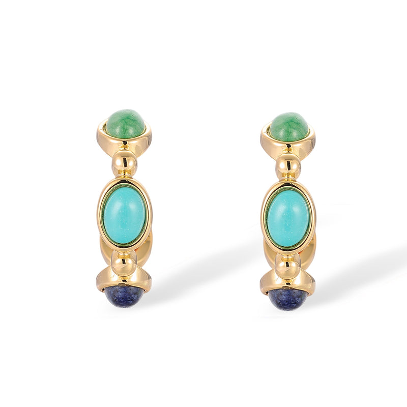 Godeleine Multicolor Oval Earrings