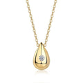 Godhild 14K Gold Teardrop Moissanite Necklace