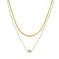 Godlind 14K Gold Round Double-Layer Necklace