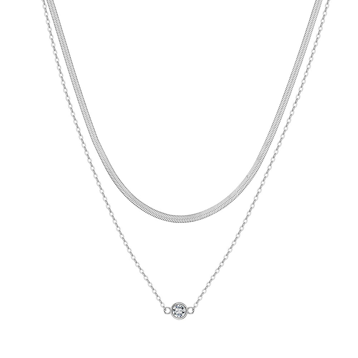 Godlind 14K Gold Round Double-Layer Necklace
