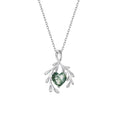 Gracia Green Moss Heart Necklace