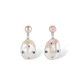 Gravé Finement Baroque Pearl Pink Earrings