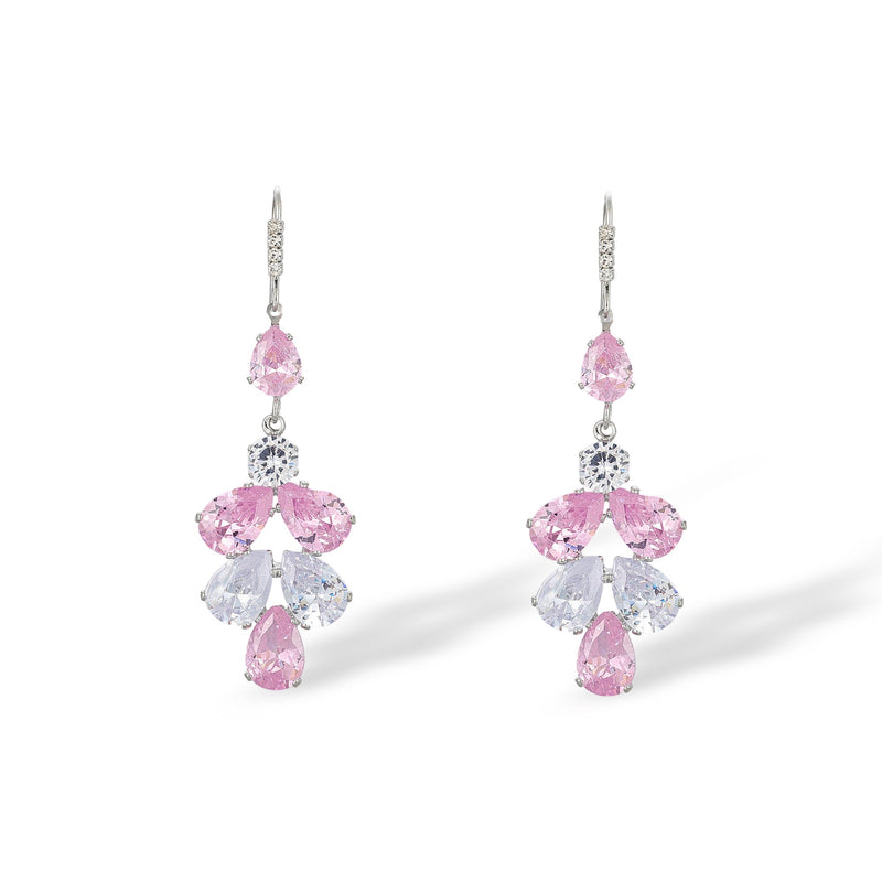 Grazielle Pink Teardrop Drop Earrings