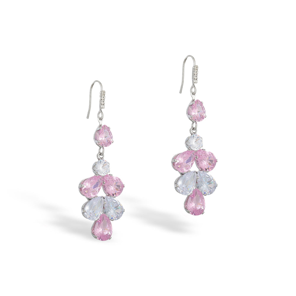 Grazielle Pink Teardrop Drop Earrings