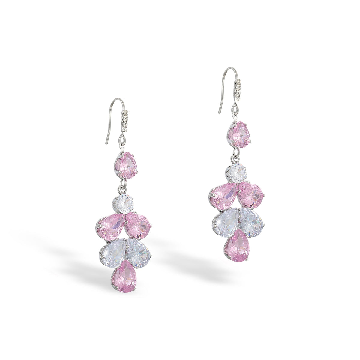 Grazielle Pink Teardrop Drop Earrings