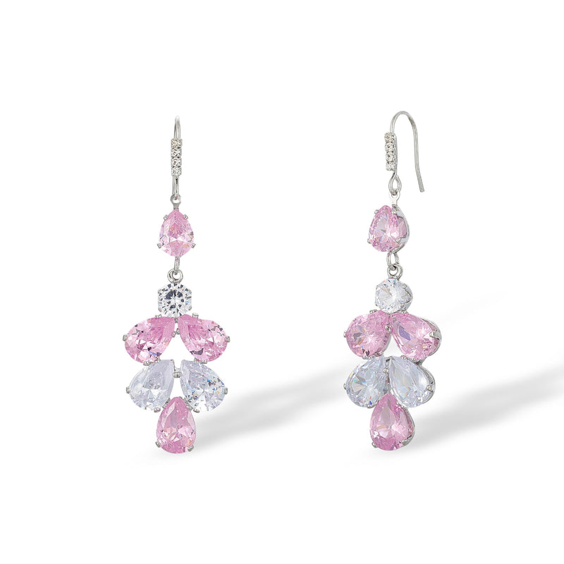 Grazielle Pink Teardrop Drop Earrings