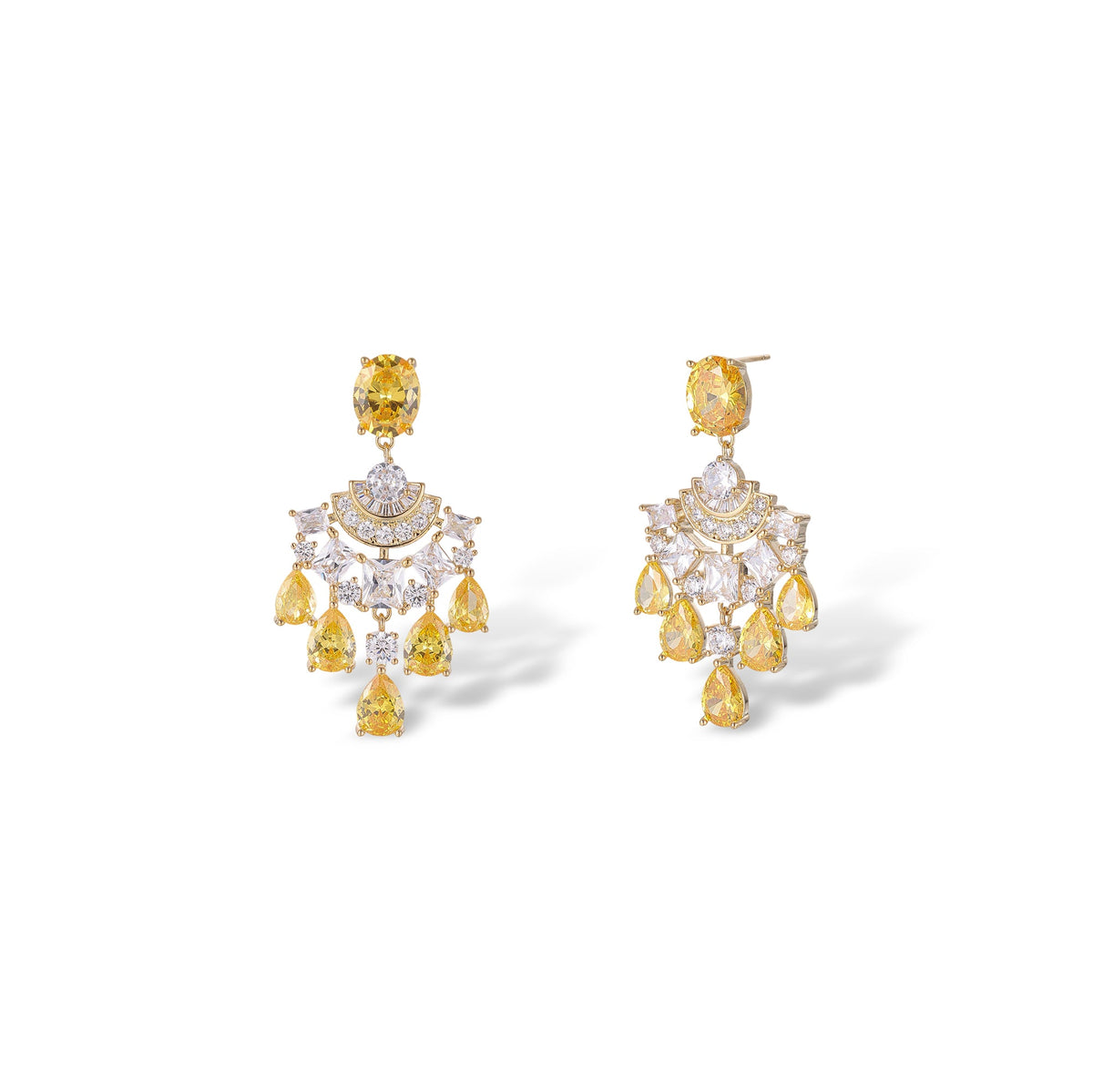 Gretchen Yellow Chandelier Earrings