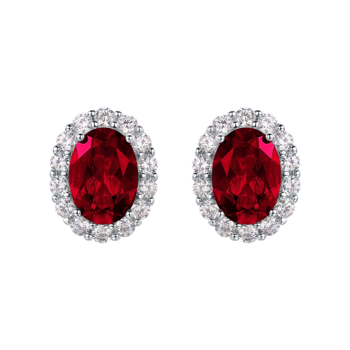 Guislaine Emerald Green Oval Stud Earrings