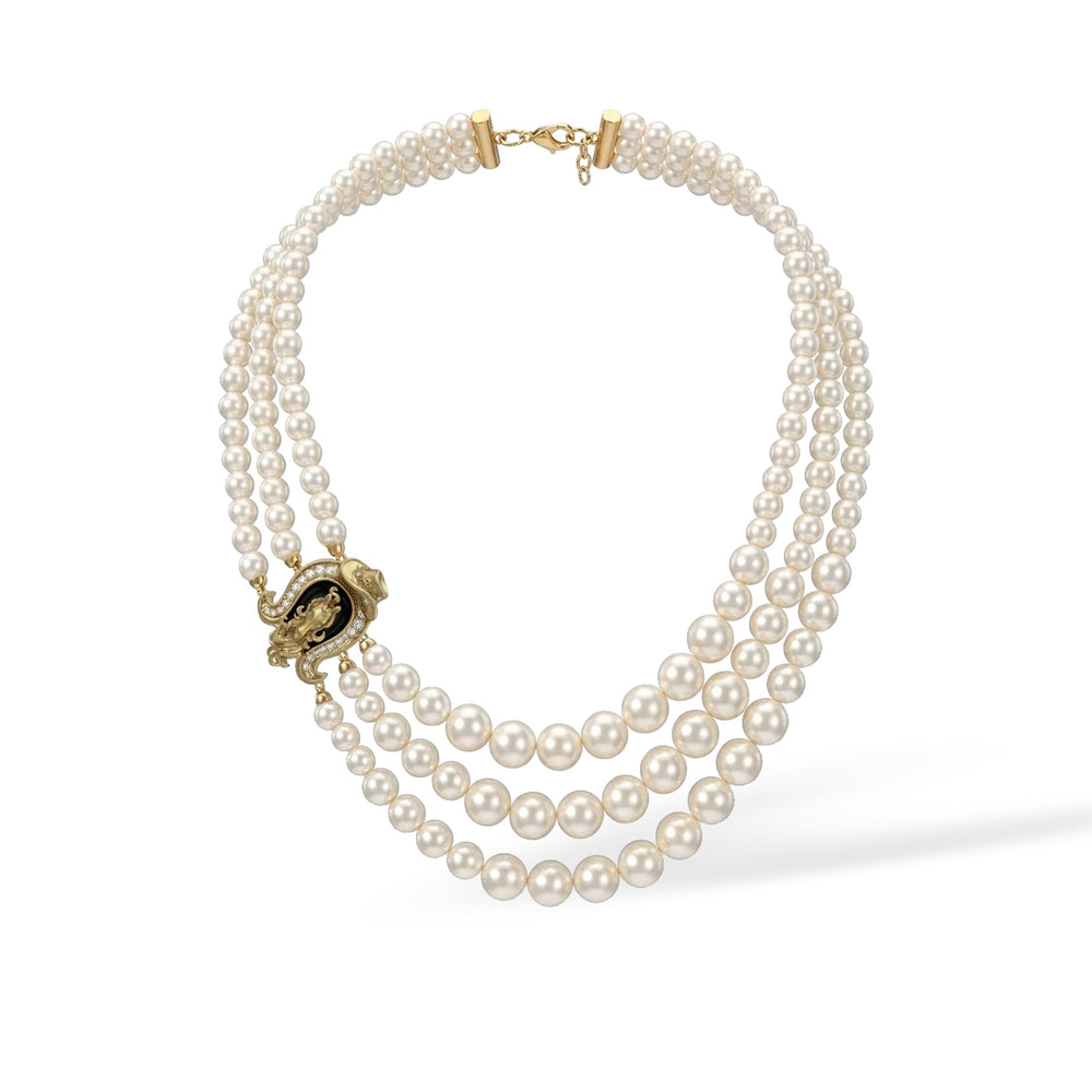 Gundlinde White Pearl Layered Necklace