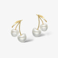 Gwenaëlle White Cherry Stud Earrings