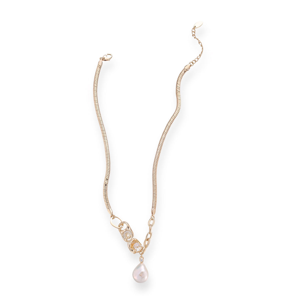 Gwendolin 14k Gold Baroque Pearl Neckalce