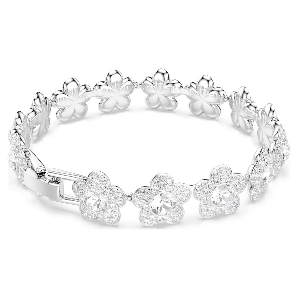 Gwynne White Floral Tennis Bracelet