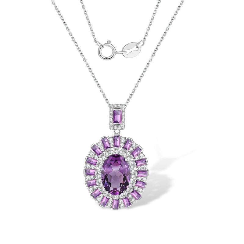 Halo Améthyste Purple Necklace