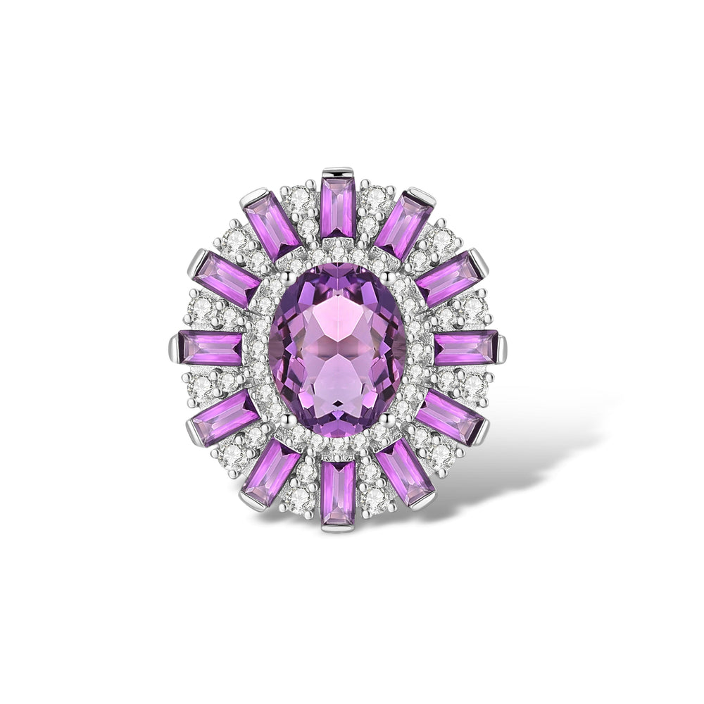 Halo Améthyste Purple Open Ring