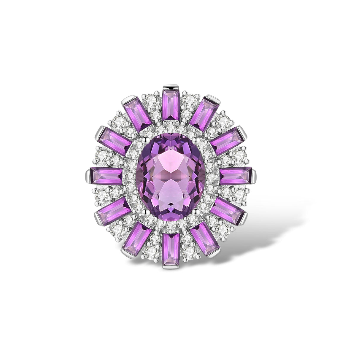 Halo Améthyste Purple Open Ring