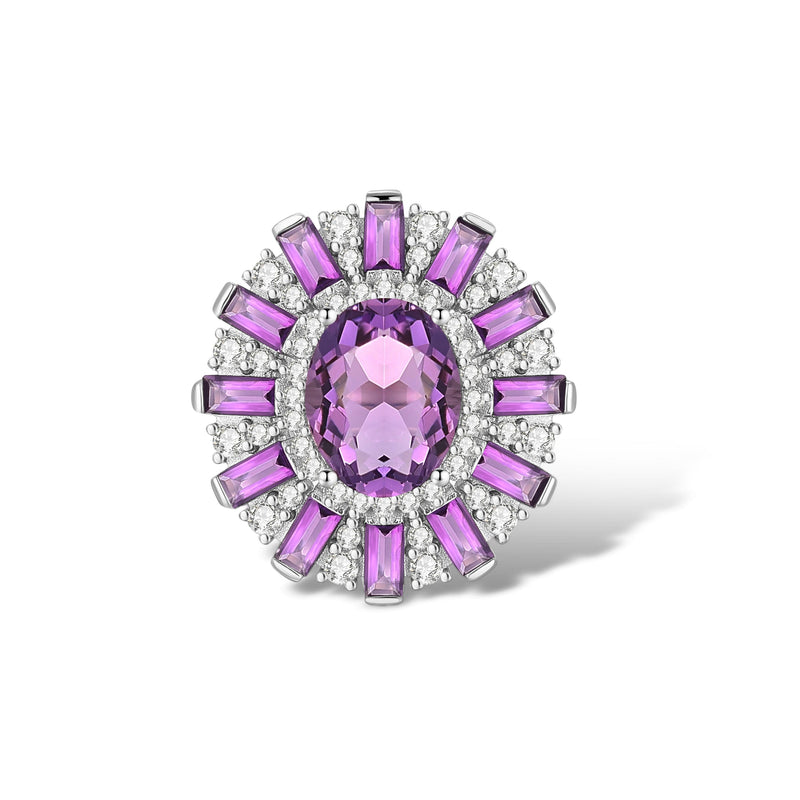 Halo Améthyste Purple Open Ring