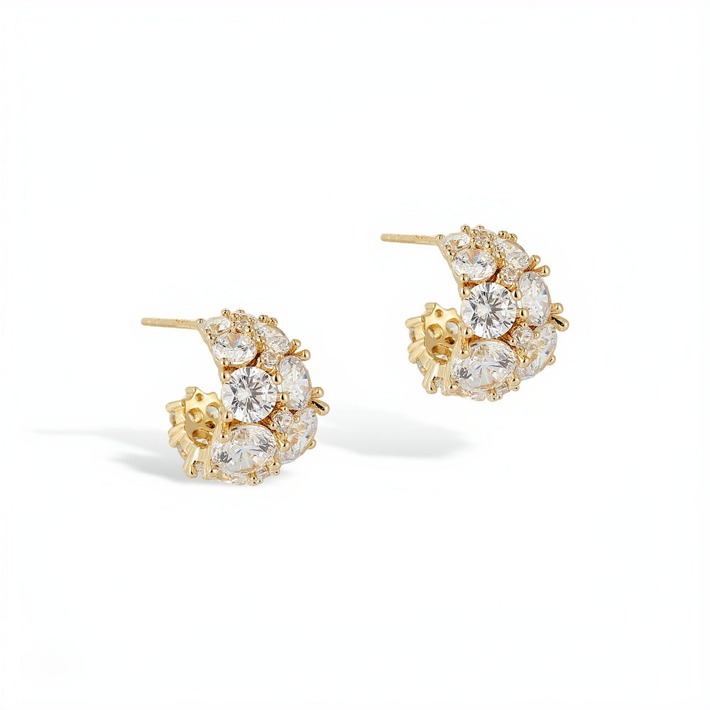 Hanaë 14K Gold Hollowed Earrings