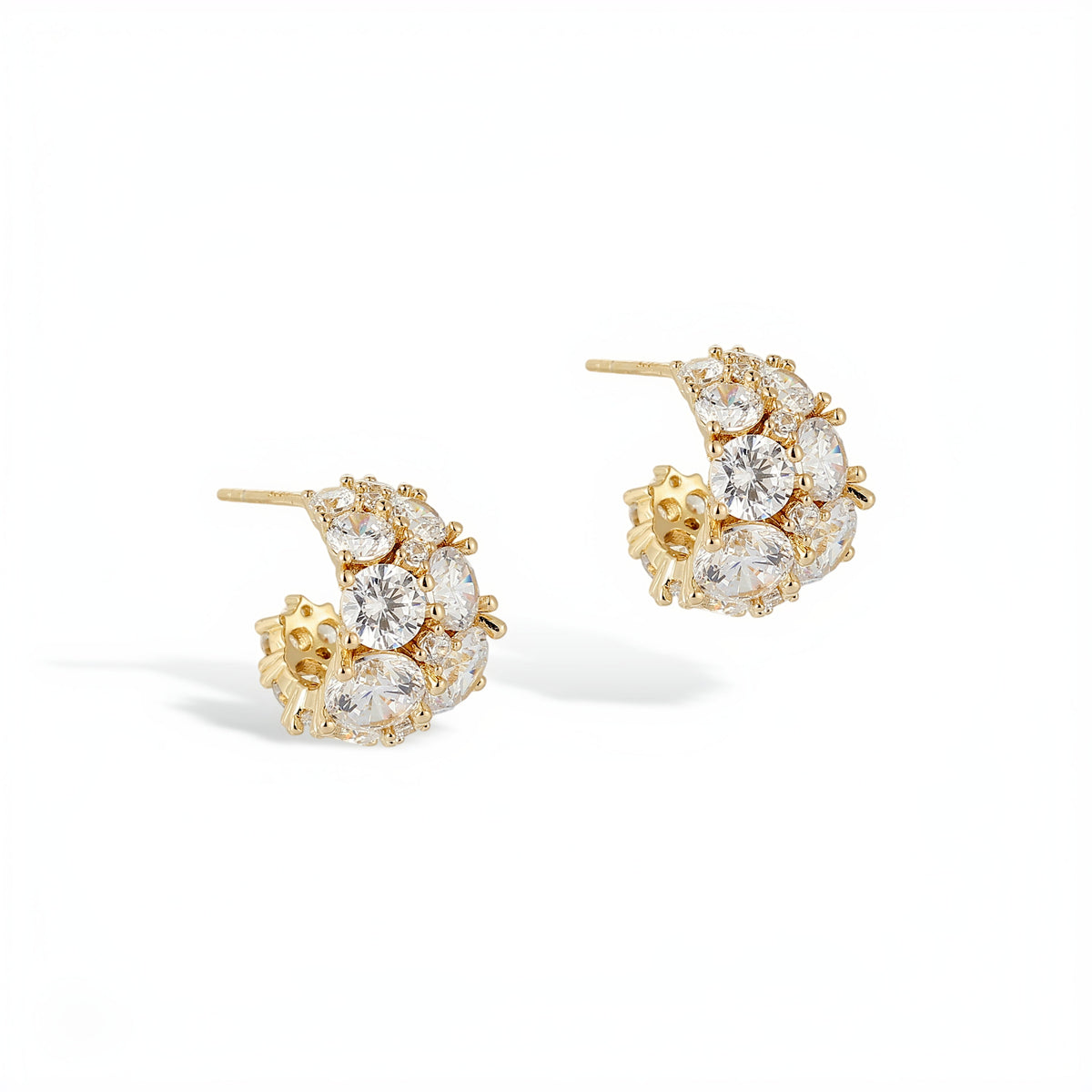 Hanaë 14K Gold Hollowed Earrings