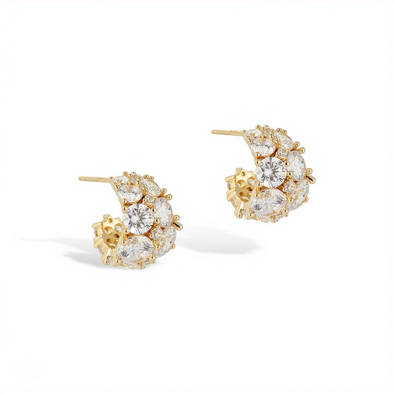 Hanaë 14K Gold Hollowed Earrings