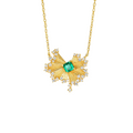 Hannelore Green Fan Necklace