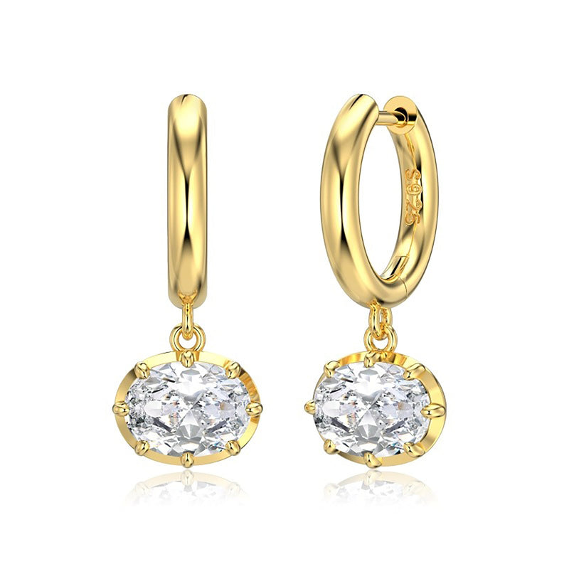 Harlind 18K Gold Oval Earrings