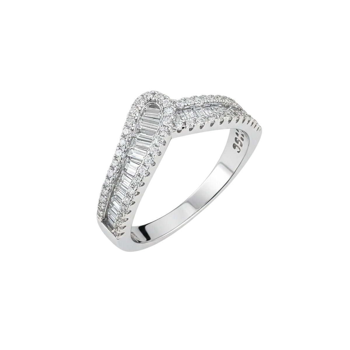 Heidi White Baguette Ring