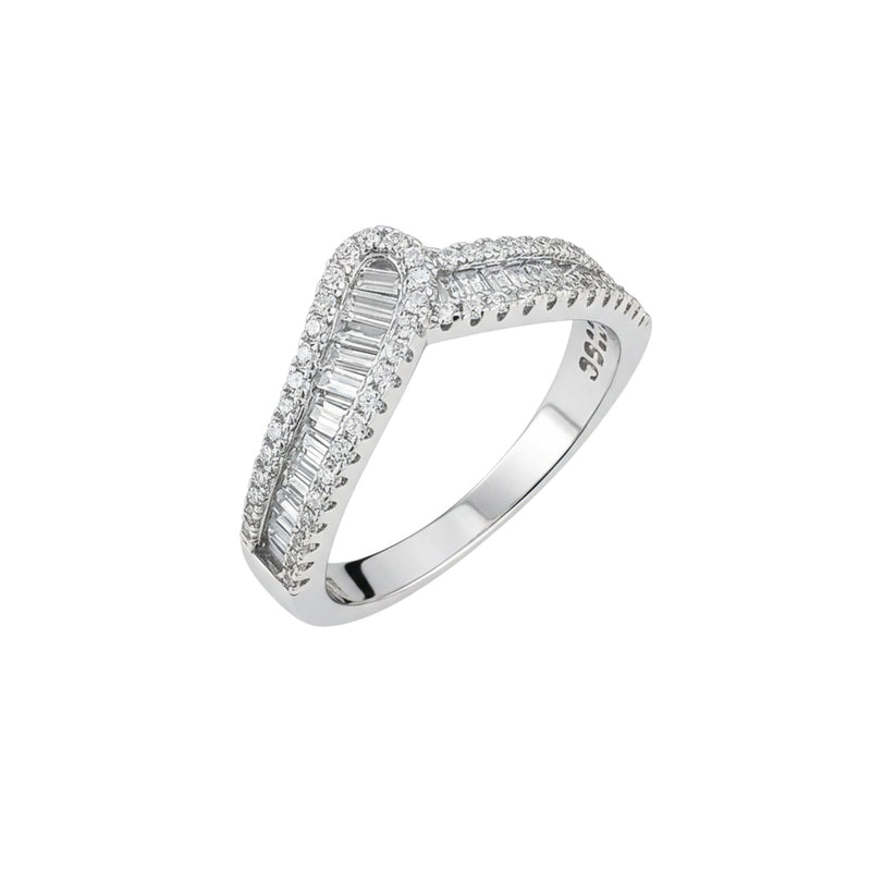 Heidi White Baguette Ring