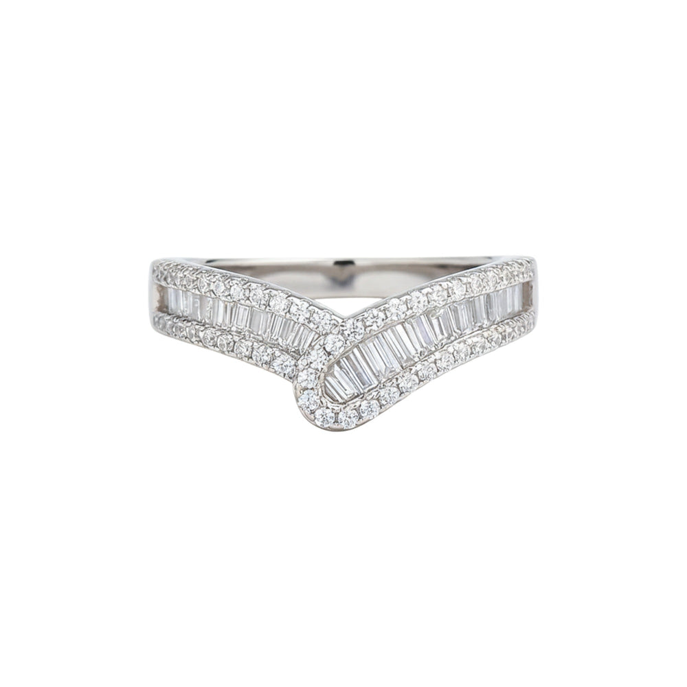 Heidi White Baguette Ring