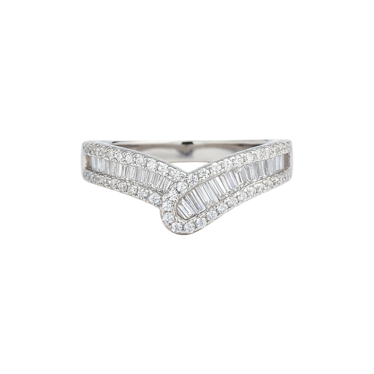 Heidi White Baguette Ring